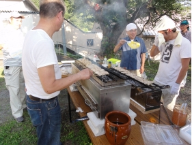 炊き出しの様子