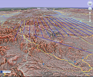 GoogleEarthによる情報提供　　-　赤色立体地図追加　-