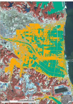 Analyzed by the multi spectral data of IKONOS satellite images.