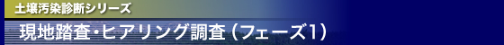 現地踏査・ヒアリング調査(フェーズ1)