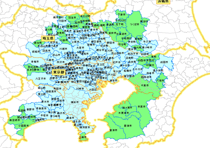 提供エリア範囲(首都圏)