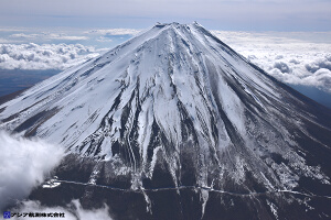 富士山スラッシュ雪崩 斜め空中写真_6