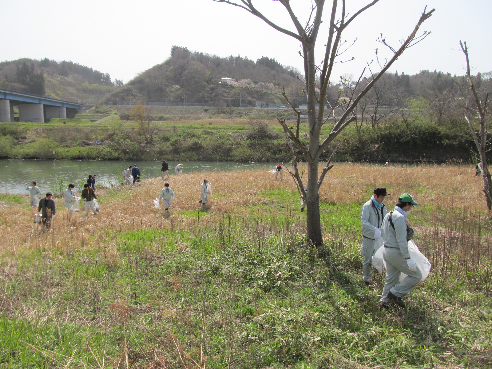 一関地区の清掃の様子