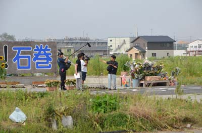 石巻ロケの様子